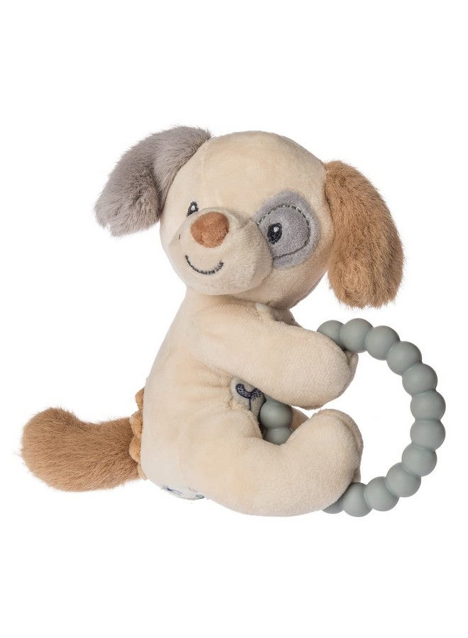 Mary Meyer Soft Baby Rattle With Soothing Teether Ring, 6-Inches, Parky Puppy - Image 1