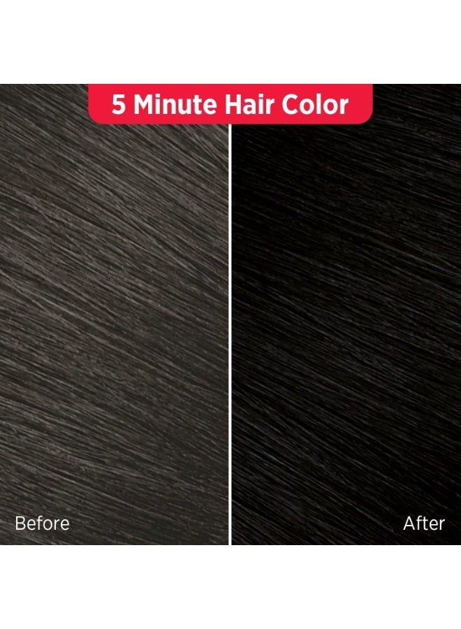 Revlon Top Speed Hair Color for Men Natural Black | Infused with Mother of Pearl and Ginseng Root extract for Intense Conditioning | 100% Grey Coverage in 5 Minutes | Shiny & Nourished Hair - Image 4