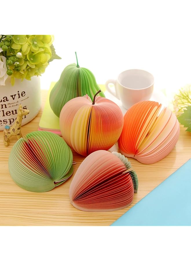 إيروريكس ملاحظات لاصقة ثلاثية الأبعاد، 5 فواكه مختلفة، 625 قطعة من أقلام تحديد الكتب القابلة للكتابة عليها، وسادات ملاحظات لاصقة للمنزل والمكتب والمدرسة، رائعة كهدية للعطلات، ديكور مكتبي جمالي، ورق لاصق، 125 ورقة - Image 1