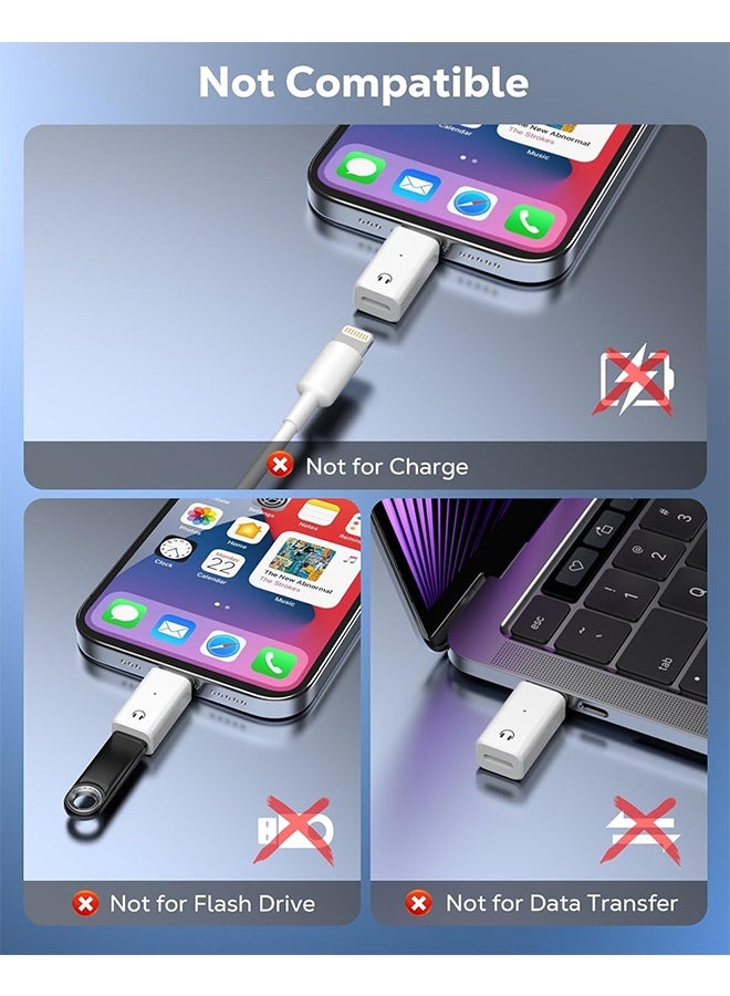 HY Compatible for USB C to Lightning Audio Adapter, USB C to Lightning Headphone Converter with Indicator Light, Lightning to USB C Adapter for iPhone 16 15 Series, MacBook and More USB-C Devices-B - Image 3