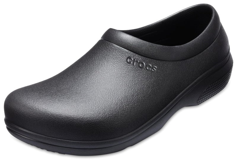Crocs Unisex-Adult On The Clock Clogs, Slip Resistant Shoes, Black, 10 Women/8 Men - Image 1