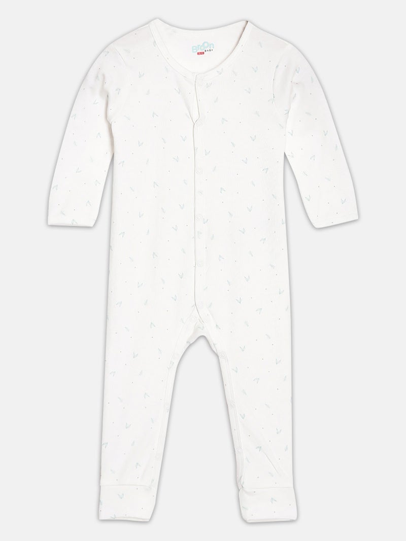 Broon Infant Boys White and Red Printed Organic Cotton Sleepsuit Pack of 2 - Image 3