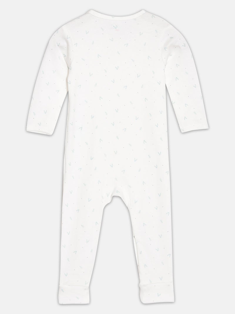 Broon Infant Boys White and Red Printed Organic Cotton Sleepsuit Pack of 2 - Image 5