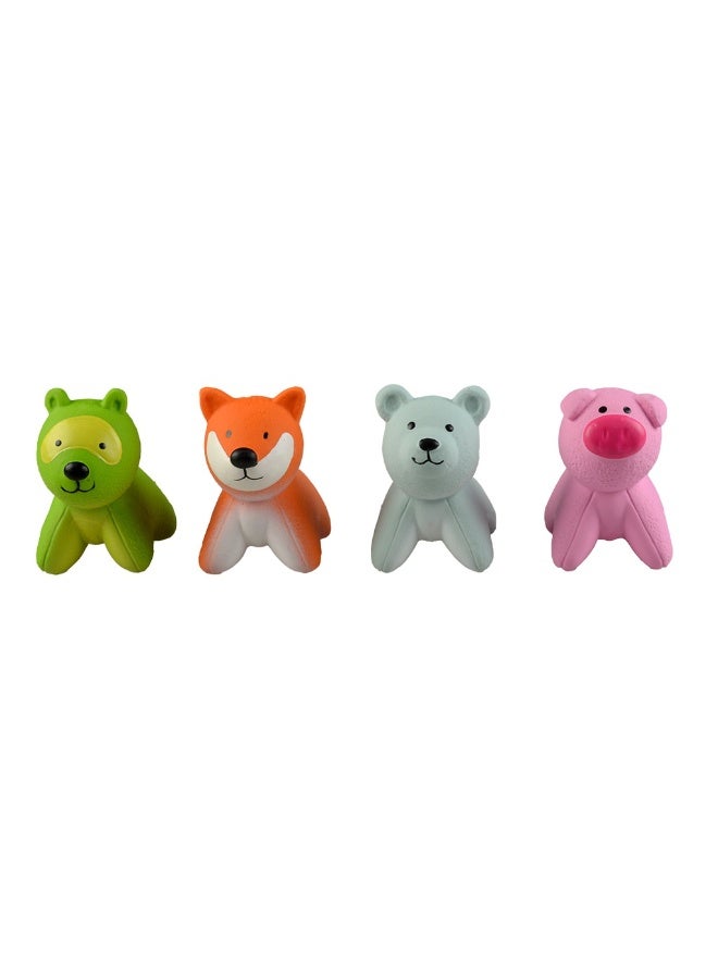 Duvo + Duvo+ Latex Fox/Pig/Dog/Bear 6X9X9.5Cm - Display Mixed Colors Dog Toy - Image 1