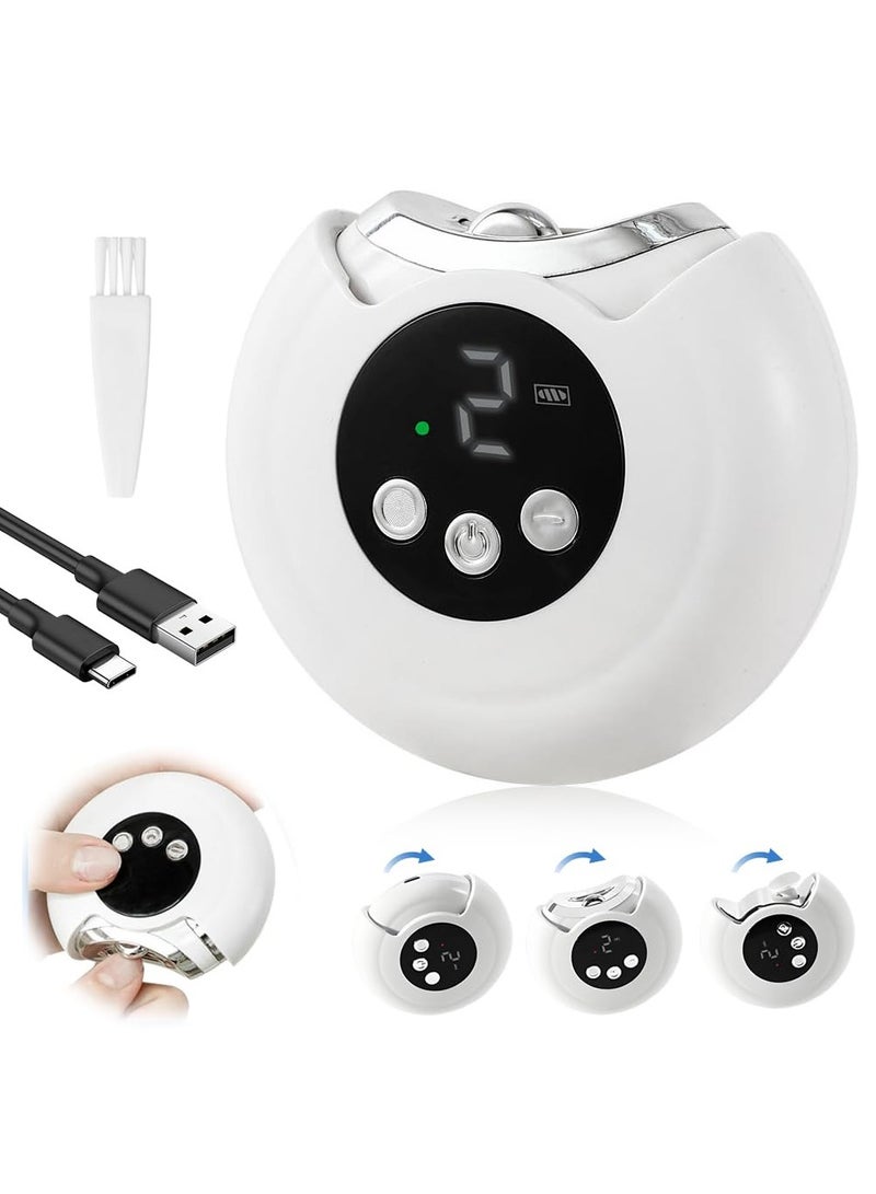 نكومي مقص أظافر كهربائي مزود بمصباح LED و3 سرعات قابلة للتعديل وقابلة لإعادة الشحن عبر USB ومبرد أظافر كهربائي ومقص أظافر آمن لتقليم الأظافر وأدوات مانيكير - Image 1