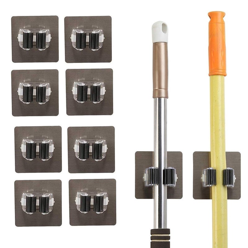 TORMUND TORMUND Self Adhesive Mop Holder Wall Mounted Seamless Broom Hanger Clip Storage Racks Wall Hanging Free Punch Bathroom Seamless Stickers Mop Rack 8 - Image 1
