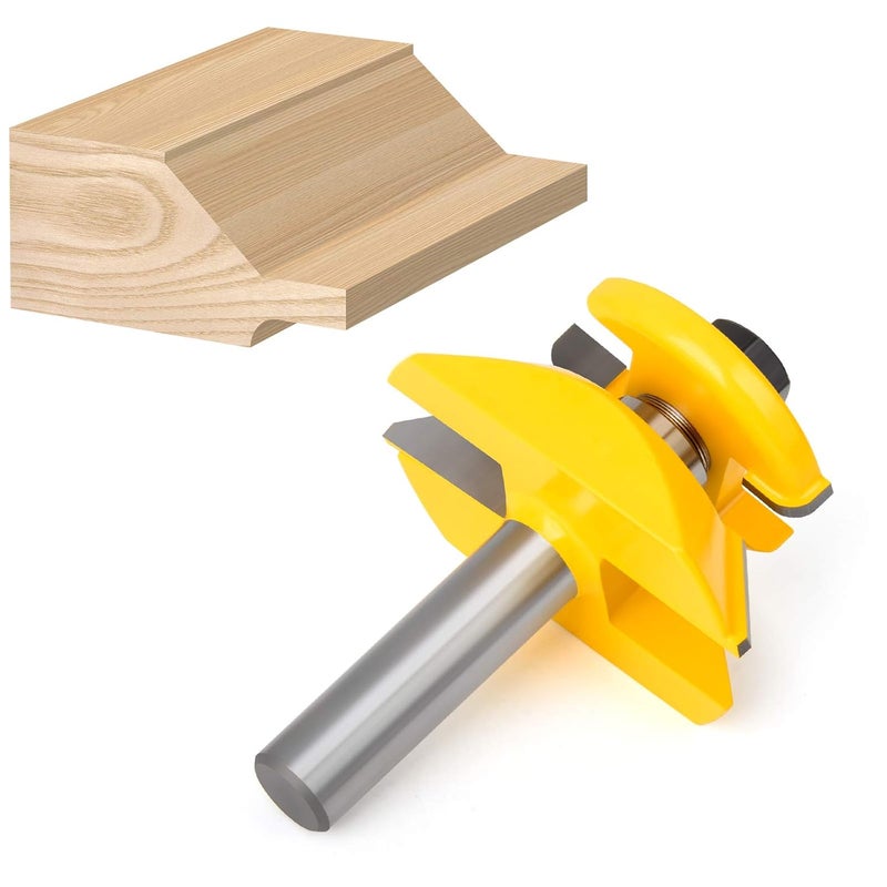 MEIGGTOOL 1/2 Inch Shank Bevel Stile and Rail Router Bit with Back-Cutter Panel Raiser Set of 3 PCS - Image 5