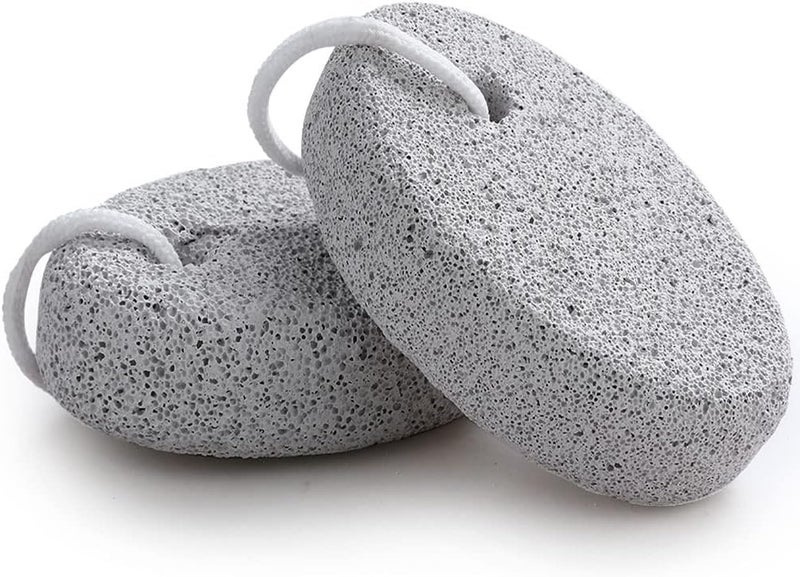 Natural Foot Pumice Stone for Feet Borogo 2Pack Lava Pedicure Tools Hard Skin Callus Remover for Feet and Hands  WhiteRed