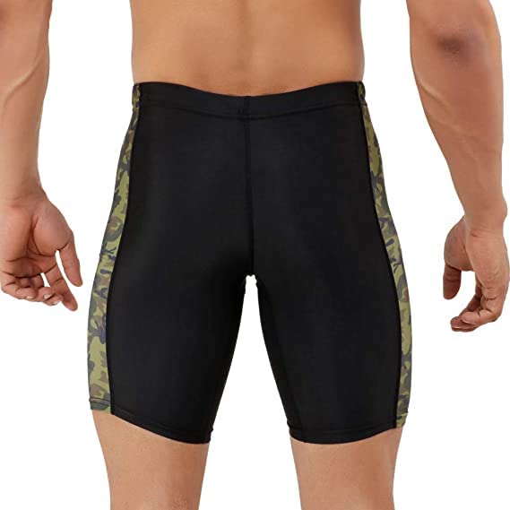 NEVER LOSE Swimwear Swimming Jammers for Men (Green Nylon, S) - Image 3