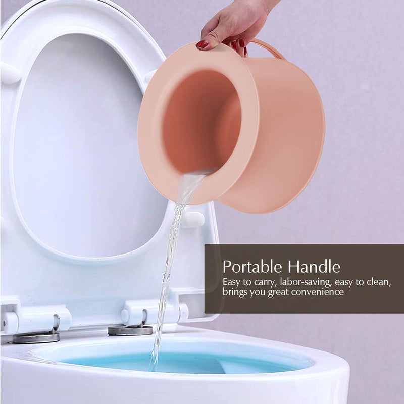 OOCOME وعاء غرفة المرحاض دلو بول زجاجة بول أواني المرحاض دلو بول بجانب السرير مع أغطية لمنع الروائح، مناسب للأطفال والنساء والرجال (وردي2) - Image 5