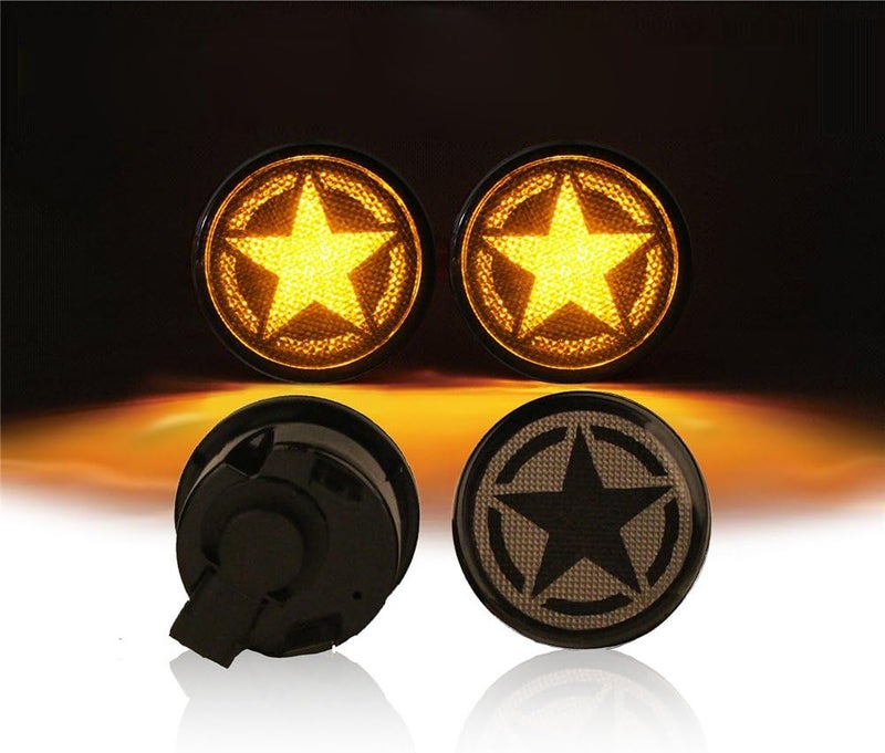 V8 GOD Turn Signal Star Lights for Jeep Wrangler JK & Unlimited 2007-2018 - Image 1