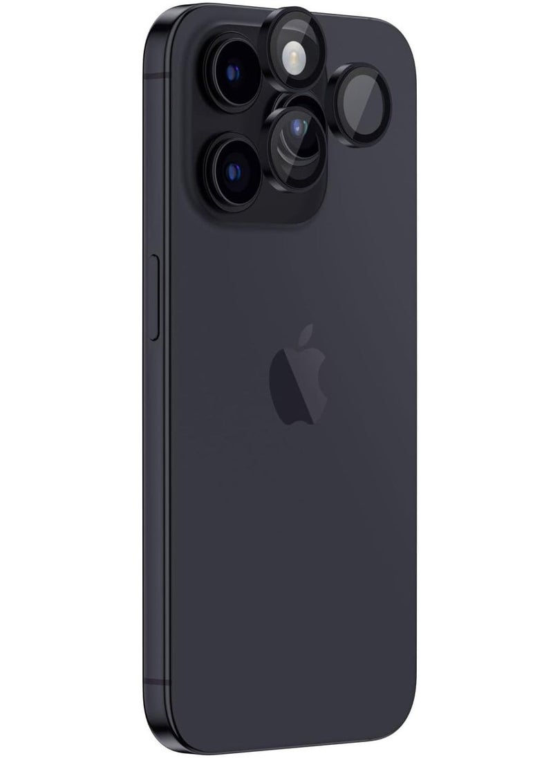 Raxoom iPhone 15 Pro and iPhone 15 Pro MAX Camera Lens Protector Supreme Tempered Glass Crystal AR Lens Defender (Black) - Image 3