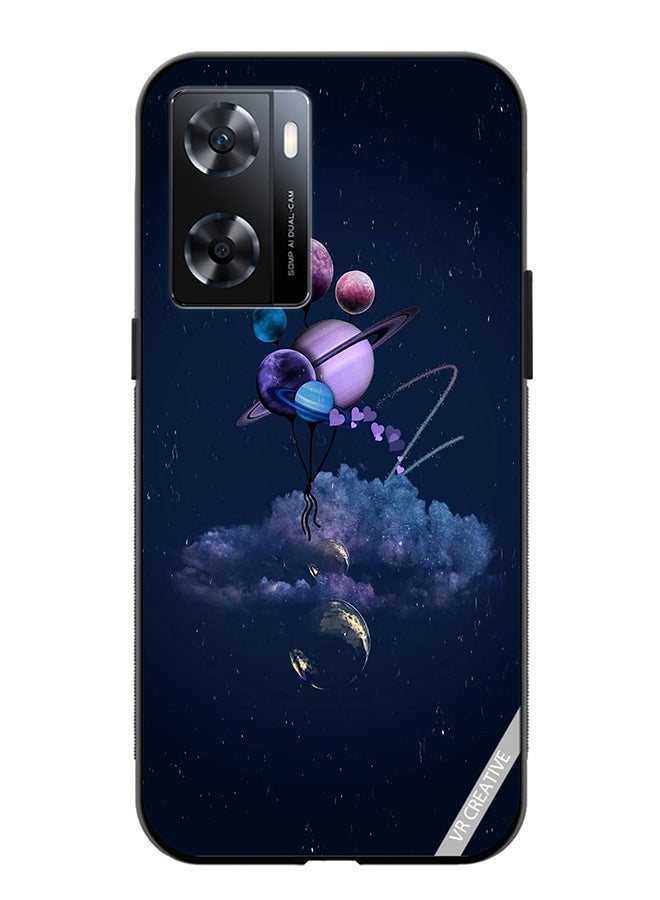 VR CREATIVE Protective Case Cover For Oppo A57/A77s Galaxy Design Multicolour - Image 1