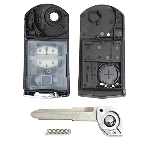 Keyecu Replace Flip Shell Remote Key Case Fob 3 Button For Mazda 3 5 6 RX8 CX5 CX7 CX9,(Empty Shells) - Image 4