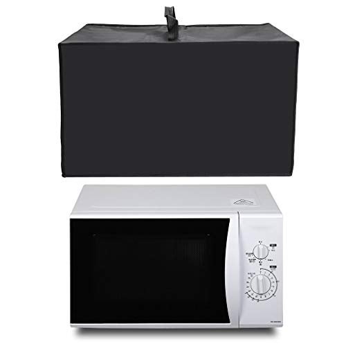 OwnMy Heat-Resistant Dust-Proof Microwave Oven Grill Cover Protector - Waterproof Nylon Fabric Microwave Oven Dust Cover Case Protections for Toaster Oven (Black) - Image 2