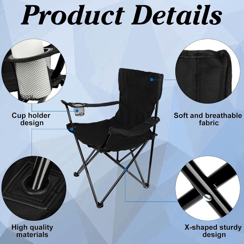 HaRvic Folding Camping Fishing Chair Lawn Garden Chair for Adult Travelling Lawn Patio Fishing Garden Beach Picnic Outdoor Foldable Chair Blue - Image 3