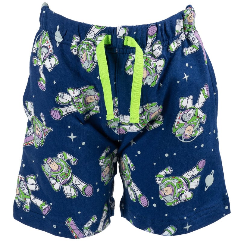 Disney Pixar Toy Story Buzz Lightyear Toddler Boys T-Shirt French Terry Shorts White/Blue 3T - Image 4