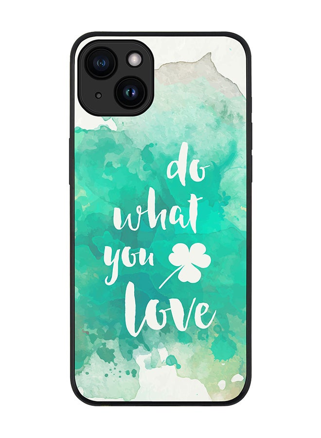 Stylizedd Cover for iPhone 15 Case Rugged Black Slim fit Soft Flexible Anti Drop TPU Gel Thin Protective Phone Cases - Do what you love - Image 1