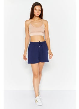 Esprit x Rest and Recreation Women Brand Logo Basic Short, Blue  - Image 2