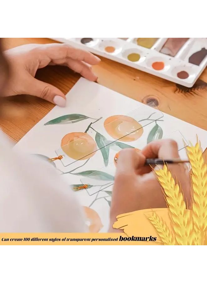 مجموعة العلامات الاكريليك للكتاب DIY 30 قطعة مع شرابات وصندوق تخزين هدايا لعشاق الكتب - Image 4
