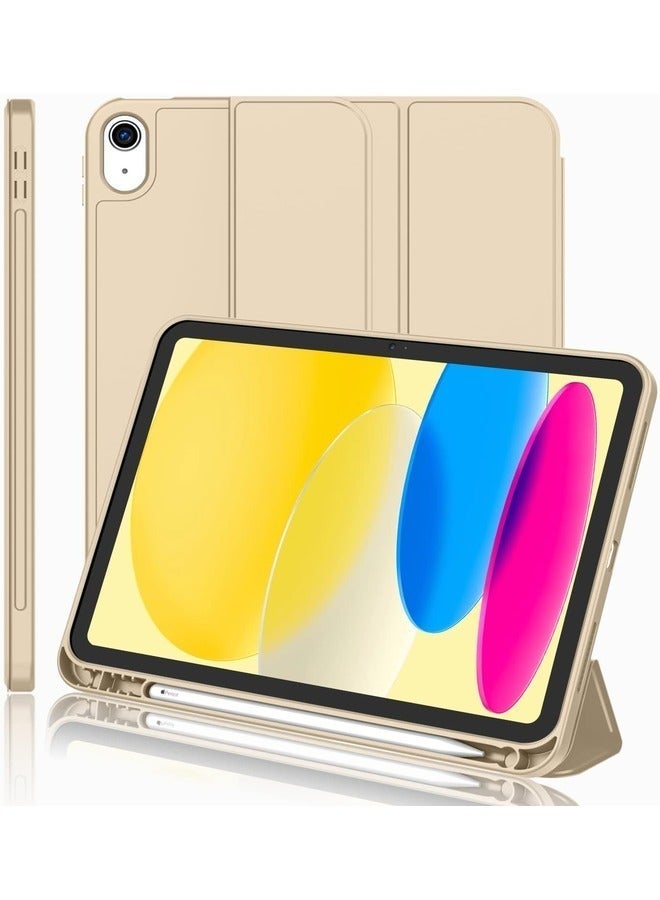 راكسوم حافظة لجهاز iPad 2022 من الجيل العاشر مقاس 10.9 بوصة - غطاء ذكي رفيع مع حامل قلم وحامل ثلاثي الطيات قابل للتعديل  - Image 1