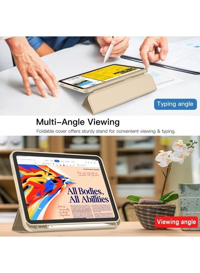 راكسوم حافظة لجهاز iPad 2022 من الجيل العاشر مقاس 10.9 بوصة - غطاء ذكي رفيع مع حامل قلم وحامل ثلاثي الطيات قابل للتعديل  - Image 4