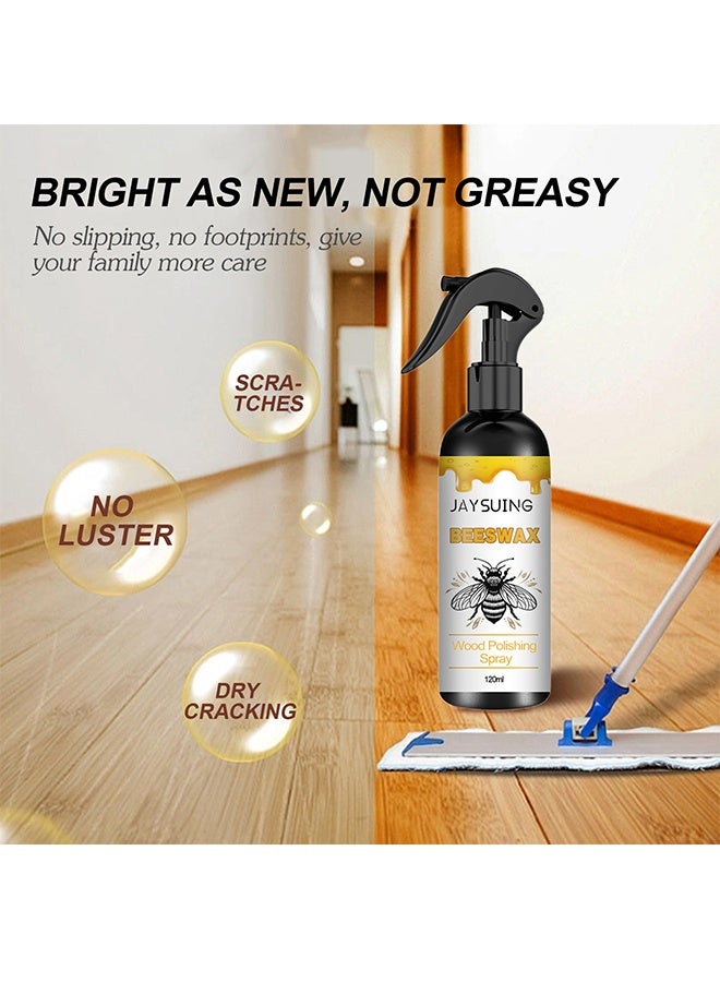 Jaysuing Wood Polishing Spray, Wood Furniture Polishing Beeswax Spray Furniture Floor Care Polishing, Beeswax Spray Cleaner, Beeswax Furniture Polish For Furniture Floor, for Furniture, Floor, Tables, Cabinets - Image 4