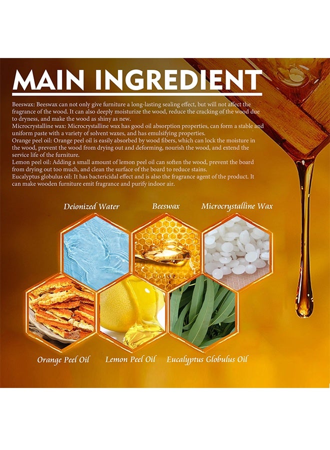 Jaysuing Wood Polishing Spray, Wood Furniture Polishing Beeswax Spray Furniture Floor Care Polishing, Beeswax Spray Cleaner, Beeswax Furniture Polish For Furniture Floor, for Furniture, Floor, Tables, Cabinets - Image 5