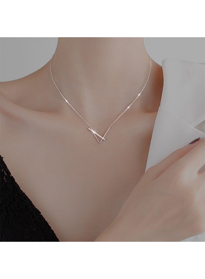 Depend V-Shaped Pendant Necklace For Women And Girls Trendy Fashion Accessories With A Unique Minimalist Vibe Fashion Jewelry Dress Accessories - Image 2