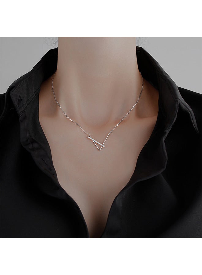 Depend V-Shaped Pendant Necklace For Women And Girls Trendy Fashion Accessories With A Unique Minimalist Vibe Fashion Jewelry Dress Accessories - Image 1