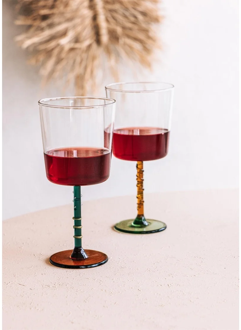 The Mia Line Wine Glass Green 300 ml