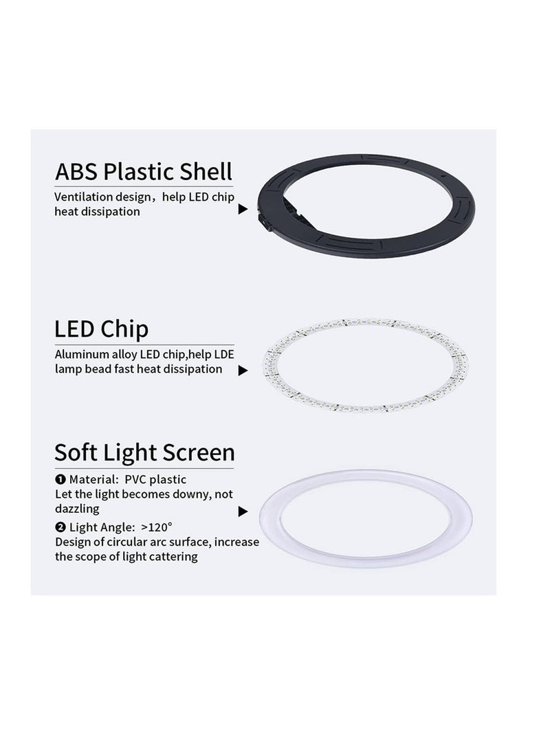 Mistaha RGB LED Selfie Ring Light with USB – Phone Clip Photographic Lighting for Photography, Video, and Makeup - Image 4