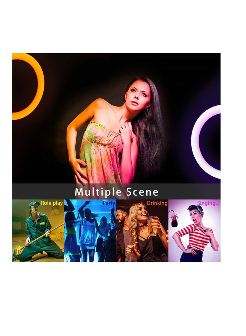 Mistaha RGB LED Selfie Ring Light with USB – Phone Clip Photographic Lighting for Photography, Video, and Makeup - Image 3