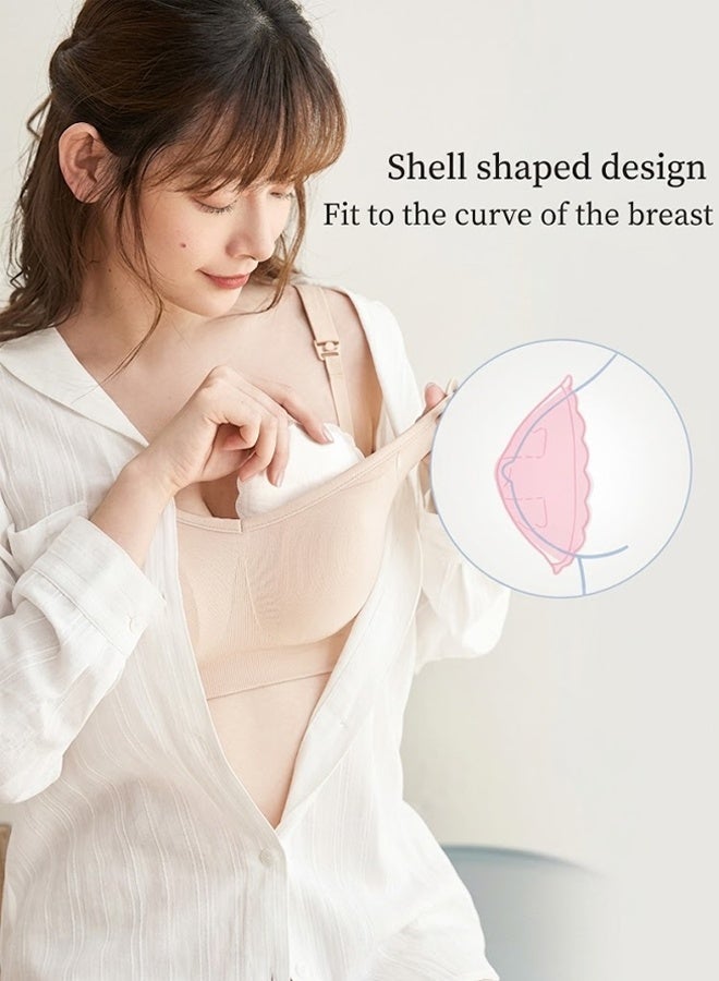 100 Disposable Nursing Pads, Shell Nursing Pads, Soft Nursing Pads, Absorbent Nursing Pads For Breastfeeding, Ultra-Absorbent Portable Nursing Pads, Leak-Proof Portable Nursing Pads - Image 2