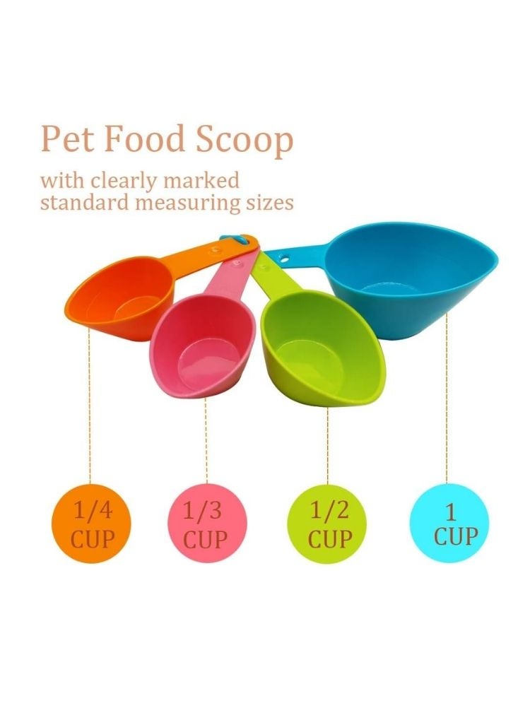بت مغرفة طعام الحيوانات الأليفة - كوب قياس بلاستيكي متين لطعام الكلاب والقطط - Image 2