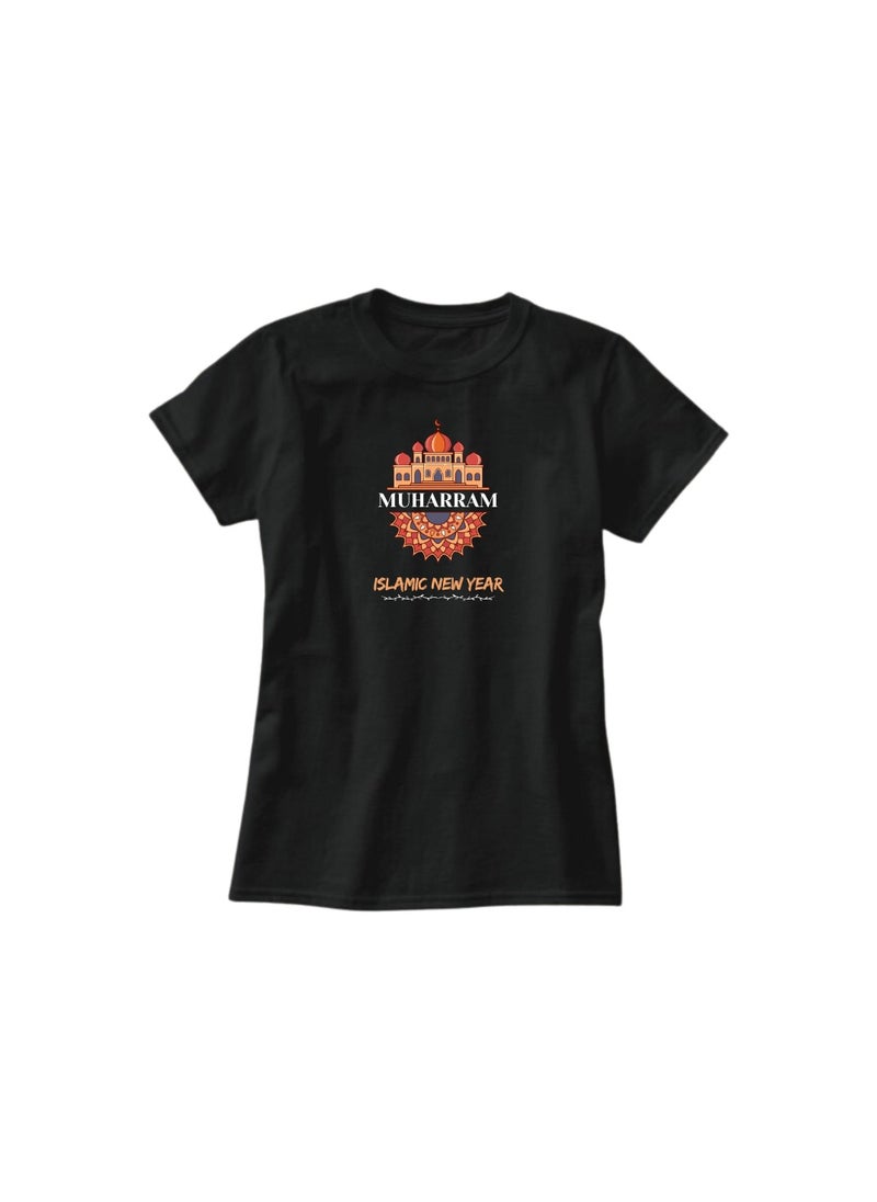 PRINTSHOP4ME - Islamic New Year Women's T-Shirt–Half Sleeve Round Neck Cotton Tshirt-Soft&Breathable Fabric Ideal For Daily Wear&Special Occasions - Image 1