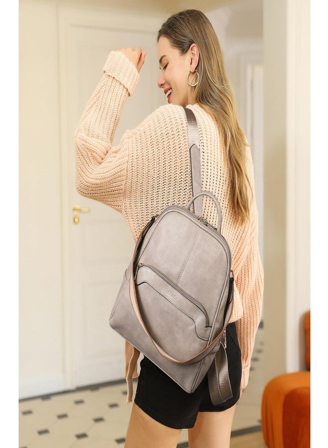 CLUCI Small Backpack for Women, Womens Backpack PU Backpack Purse for Women Leather Convertible Travel Backpack Shoulder Bags - Image 2