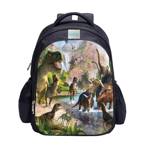 MATMO Dinosaur Backpack Student Backpacks for Boys School Backpack Kids Bookbag (Dinosaur 6) - Image 1