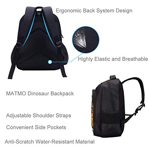 MATMO Dinosaur Backpack Student Backpacks for Boys School Backpack Kids Bookbag (Dinosaur 6) - Image 3