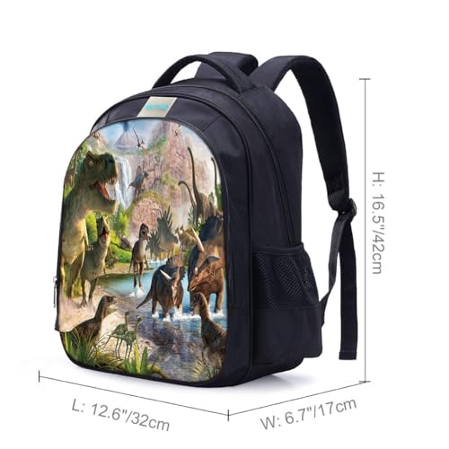 MATMO Dinosaur Backpack Student Backpacks for Boys School Backpack Kids Bookbag (Dinosaur 6) - Image 2