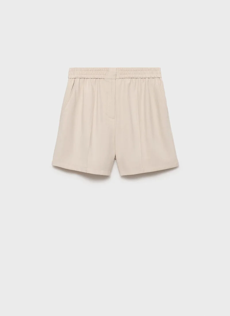 MANGO Elastic Waist Shorts
