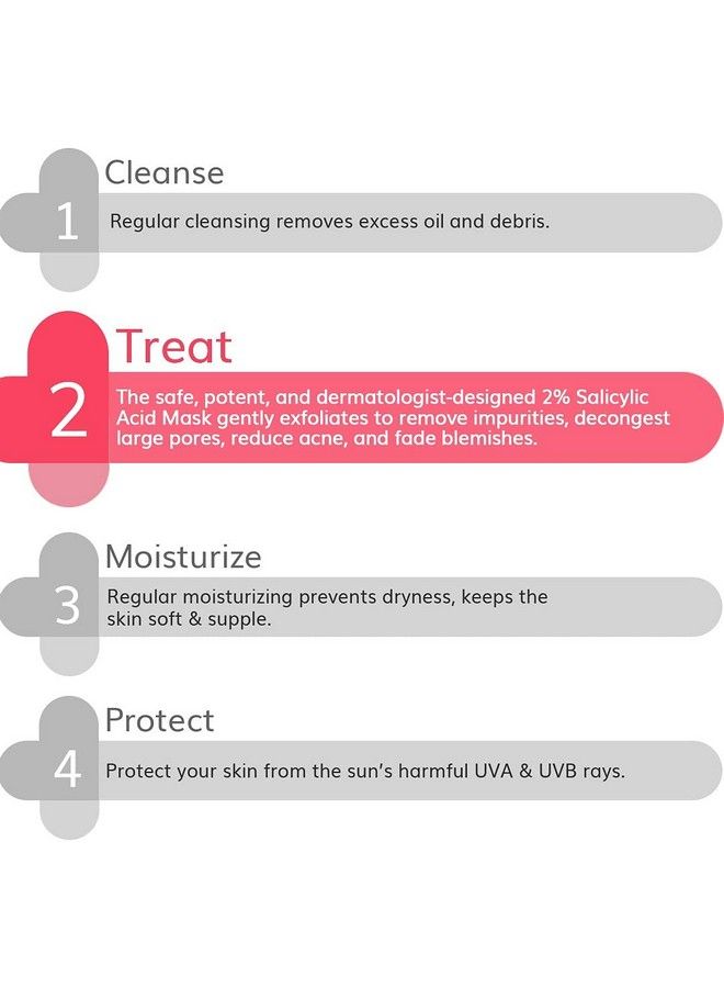 THE derma Co قناع الطين للوجه بحمض الساليسيليك بنسبة 2% للرجال والنساء للبشرة المعرضة لحب الشباب والبقع 50 جرام (ديرماكو) - Image 4