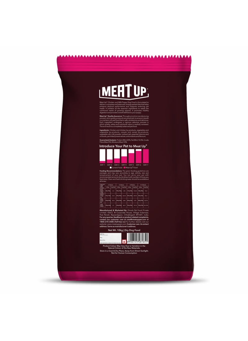 Meatup Puppy Dry Dog Food  Chicken & Milk (Buy 1 Get 1) - Image 2