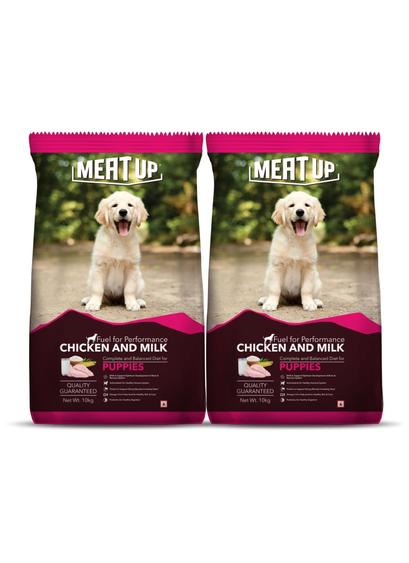 Meatup Puppy Dry Dog Food  Chicken & Milk (Buy 1 Get 1) - Image 1