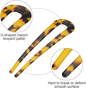 EEEKit مشابك شعر فرنسية EEEKit بتصميم عتيق على شكل U لرفع الشعر، عصا شعر مزدوجة الشوكة لتسريحات الشعر للنساء والفتيات، ملحقات تصفيف الشعر - Image 3