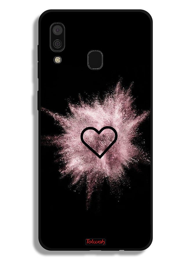 Tolwak Samsung Galaxy A20 Protective Case Cover Heart On Glitters - Image 1
