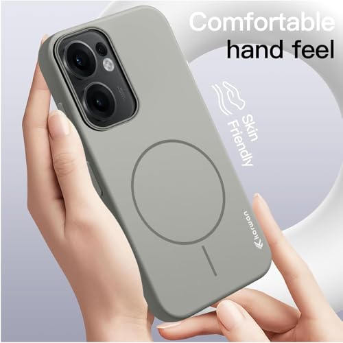 KARWAN®️Magnetic Ultra Slim-Fit Back Case Cover for Oppo Reno 13F 5G |Hard PC Case Cover| Ultra-Thin & Light Weight with [Ultra Premium Feel] Case for Oppo Reno 13F 5G(6.7")(Grey) - Image 4