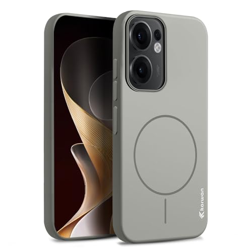 KARWAN®️Magnetic Ultra Slim-Fit Back Case Cover for Oppo Reno 13F 5G |Hard PC Case Cover| Ultra-Thin & Light Weight with [Ultra Premium Feel] Case for Oppo Reno 13F 5G(6.7")(Grey) - Image 1