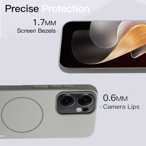KARWAN®️Magnetic Ultra Slim-Fit Back Case Cover for Oppo Reno 13F 5G |Hard PC Case Cover| Ultra-Thin & Light Weight with [Ultra Premium Feel] Case for Oppo Reno 13F 5G(6.7")(Grey) - Image 2