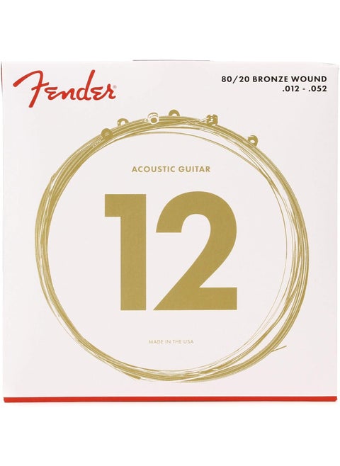 Fender 8020 Bronze Acousitc Guitar Strings Ball End 70L 012052